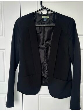 Nordstrom Free Hug Black Open-Front Blazer